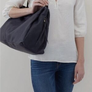 HOBO BAGS: (NWT) Prima, Navy Pebbled leather Casual Shoulder Bag.